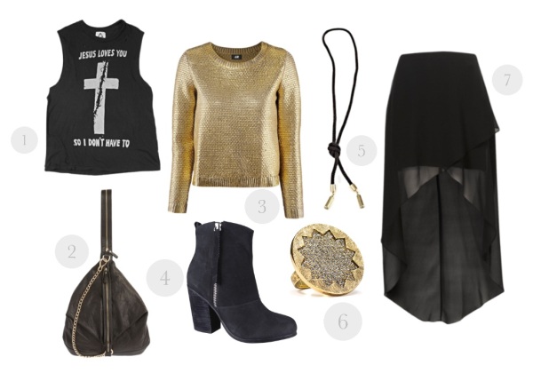 gold lame, metalic knit, polyvore, maxi skirt, grunge, unif, jesus loves you so I dont have to, sass and bide